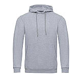 Кофта сіра жіноча з капюшоном без написів, Літня Толстовка трикотажна хб Худі з кишенею Кенгурушка весняна на дівчину, фото 2