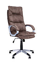 Компьютерное офисное кресло для руководителя Яппи Yappi Tilt PL-35 ткань PL-05 коричневый Новый Стиль