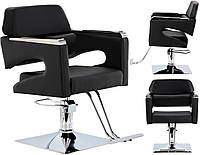 Парикмахерское кресло Gaja FJ-83011-BLACK-FOTEL гидравлическое поворотное, подставка для ног