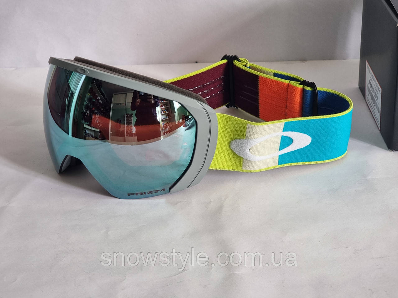 Гірськолижна маска Oakley Flight Path L (XL) Color Red Лінза Prizm Sapphire Iridium, фото 1