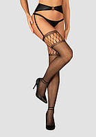 Панчохи під пояс Obsessive S826 stockings Чорний S/M/L