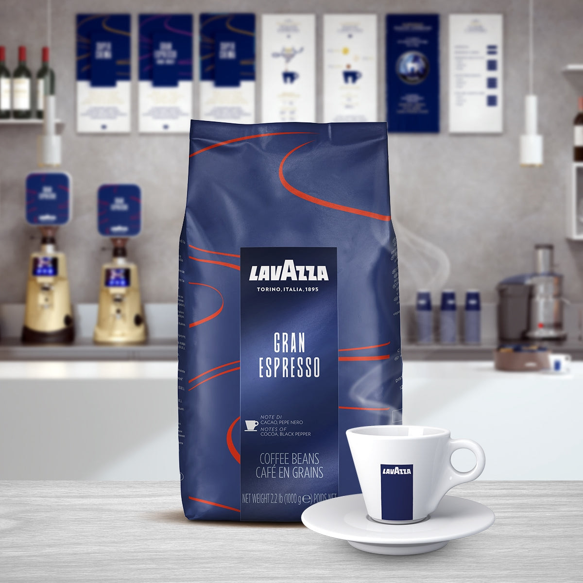 Оригінал! Кава в зернах Lavazza Gran Espresso 1кг 70/30 Італія