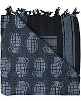 Мужской защитный шарф черный хлопок 110*115 см, Тактическая арафатка шемаг для защиты головы, лица и шеи vsk