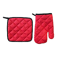 Кухонний набір Прихватка+Рукавичка червоного кольору VS Thermal Eco Bag