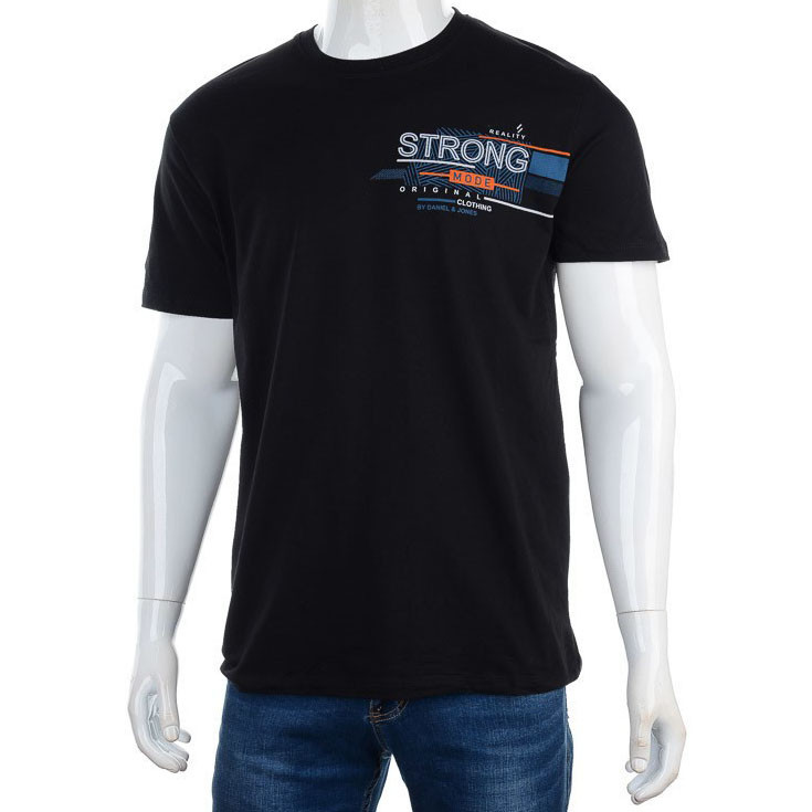 Чорна чоловіча футболка (Strong) Розміри: 46,48,50,52 (18049-1)