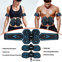 Тренажер для м'язів живота, електро стимулятор м'язів, тренажер для живота з 6 режимами та 9 інтенсивністю