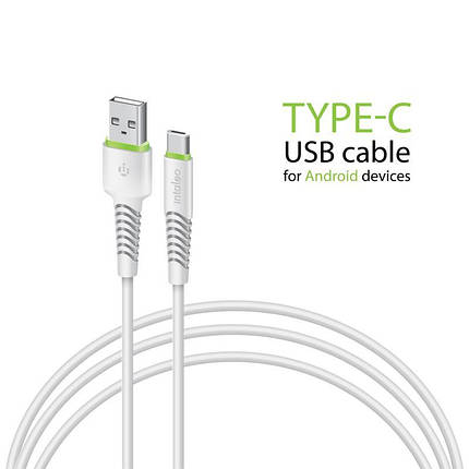 Кабель Intaleo CBFLEXT1 USB-Type-C 1.2m 2.4A White (1283126568534), фото 1