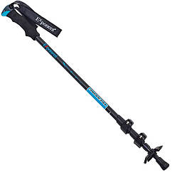 Палиця трекінгова для скандинавської ходьби Zelart Exponent 8009 довжина 68-140 см Black-Blue