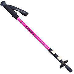 Палиця трекінгова для скандинавської ходьби Zelart Exponent 8019 довжина 65-135 см Black-Pink