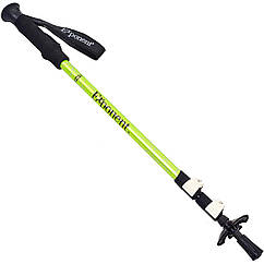 Палиця трекінгова для скандинавської ходьби Zelart Exponent 8019 довжина 65-135 см Black-Yellow