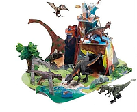 Пазлы 3D "Dinosaur Scene Puzzle" (36 элементов, 6 фигурок динозавра, в коробке) 3D 99888-12 E