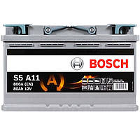 Автомобільний акумулятор BOSCH AGM (S5A 110) (L4) 80Ah 800A R+