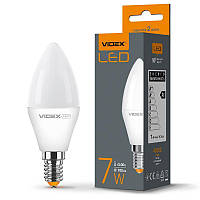 Лампочка светодиодная Videx C37e 7W E14 4100K свеча (VL-С37e-07144)