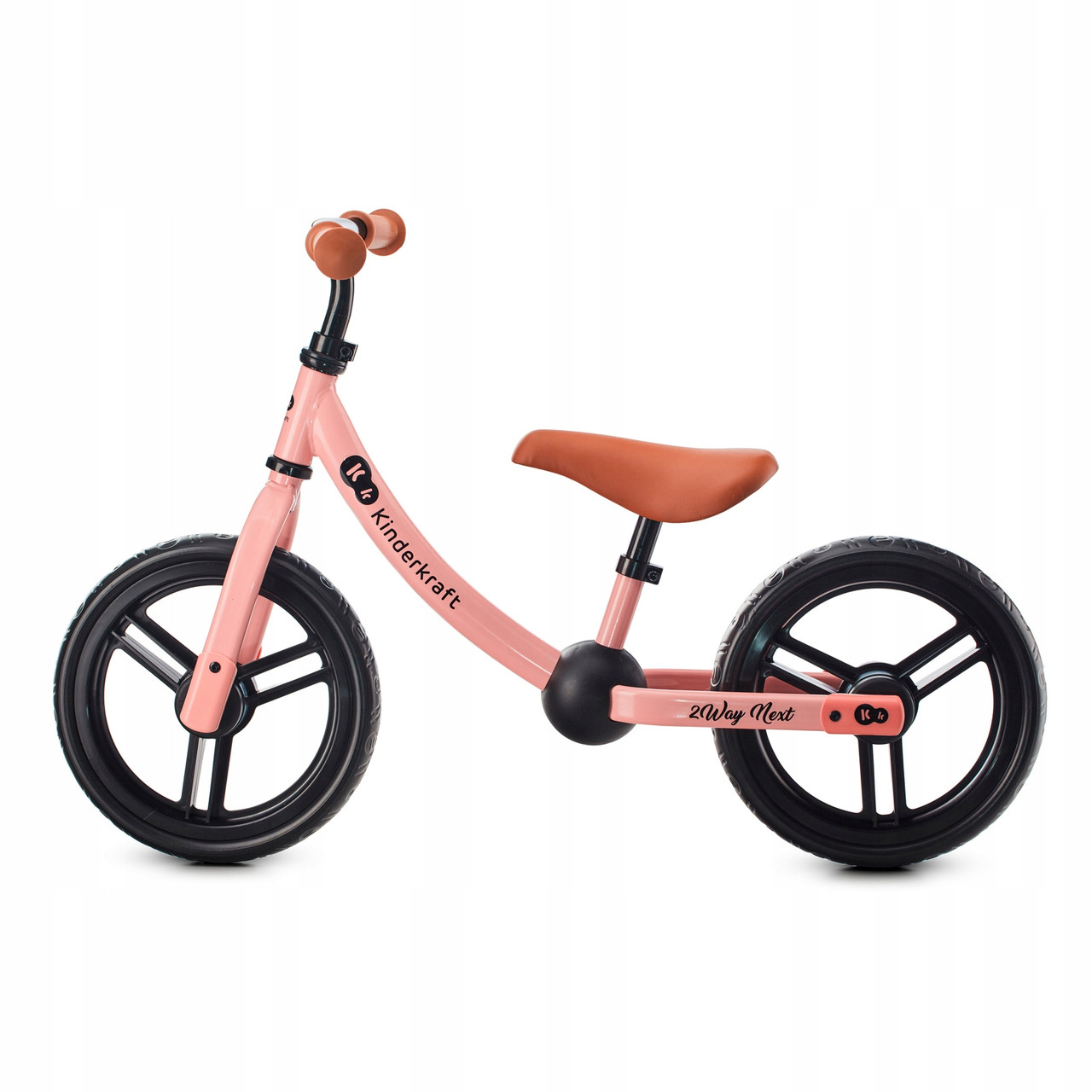Детский транспорт беговел велобег 2-х колесный для девочек от 2 лет Kinderkraft 2WAY NEXT 2022 Rose Pink - фото 5 - id-p2104917884