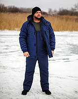 Зимовий робочий костюм "Арктика" з напівкомбінезоном синій