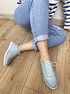 Кросівки жіночі Messimod H20Y3900-19-ICE шкіряні світло-блакитні 36, фото 6