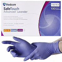 Нитриловые перчатки Medicom SafeTouch Advanced Lavender, XS (5-6), лавандовые, 100 шт