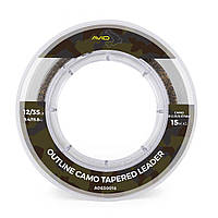 Шок-лідер конічний AVID CARP OUTLINE CAMO TAPERED LEADER 0.31х 0.57MM 12LB