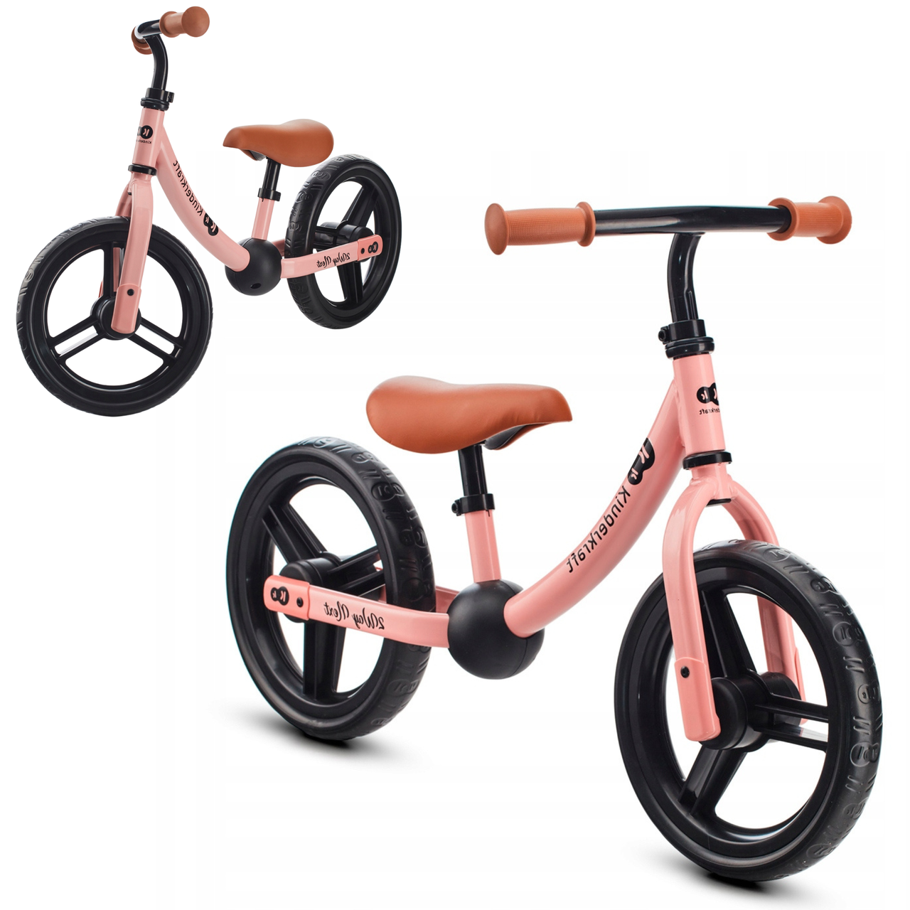 Біговел велобіг дитячий легкий без педалей від 2 років Kinderkraft 2WAY NEXT 2022 Rose Pink, Біговий велосипед
