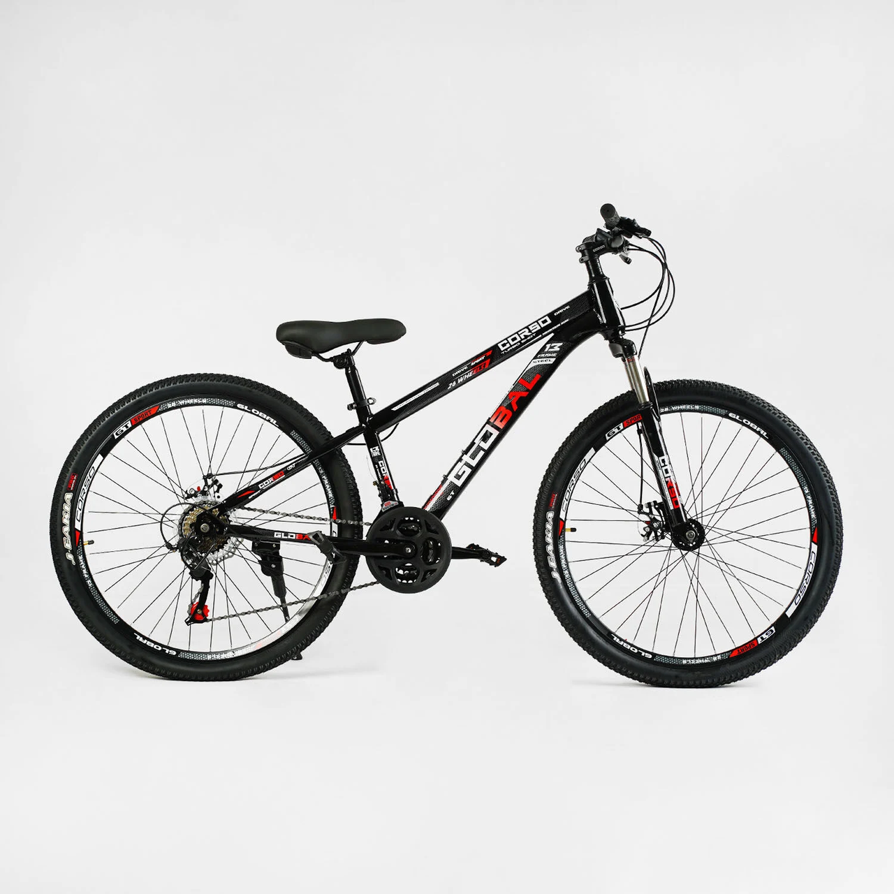Велосипед спортивний Corso Global на 26 дюймів, black 26950