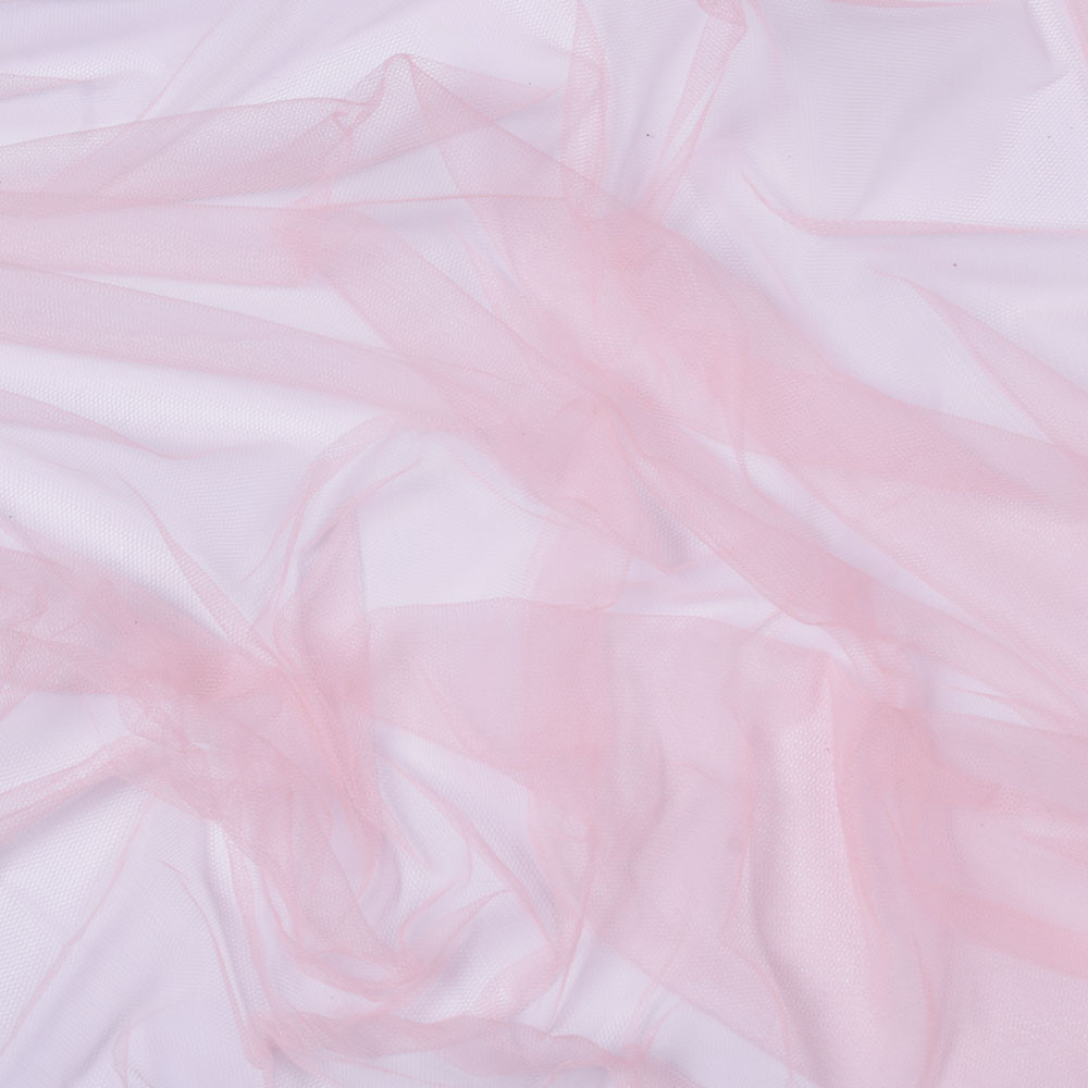 Сітка м'яка тонка пастельно-рожева, ш.165