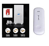 Комплект 3G 4G LTE WiFi модем роутер ZTE MF79U с панельной антенной MIMO 9 дБи