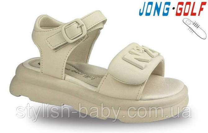 Дитяче літнє взуття гуртом. Дитячі босоніжки 2024 бренда Jong Golf для дівчаток (рр. з 26 по 31), фото 1