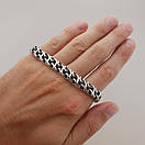 Срібний чоловічий браслет широкий рамзес (зворотний). Масивний срібний браслет ширина 1 см. Довжина 20,5 см, фото 10