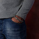 Срібний чоловічий браслет широкий рамзес (зворотний). Масивний срібний браслет ширина 1 см. Довжина 20,5 см, фото 8