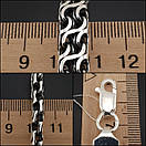 Срібний чоловічий браслет широкий рамзес (зворотний). Масивний срібний браслет ширина 1 см. Довжина 20,5 см, фото 5