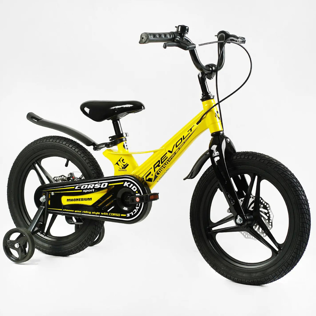Дитячий велосипед з допоміжними колесами 16" CORSO «REVOLT» MG-16080 Б5410