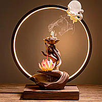 Декоративная LED лампа благовоние Лотос в руке Будды Хіт продажу!