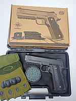 Перчатки в Подарок! Металлический пистолет Colt 1911 Rail игрушка !!!
