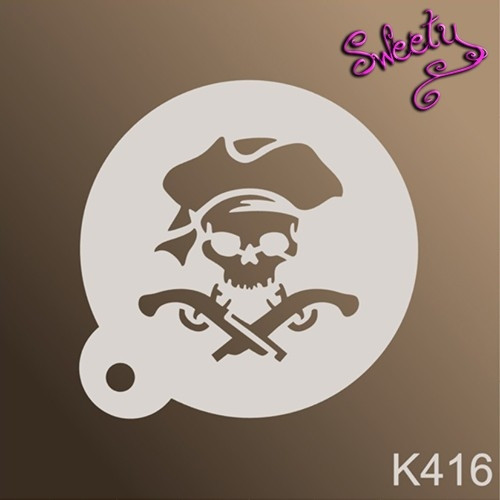 Трафарет для аквагриму багаторазові Пірати, Stencils by Sweety, фото 1