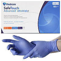 Нитриловые перчатки Medicom SafeTouch Advanced Voilet, XS (5-6), фиолетовые, 100 шт