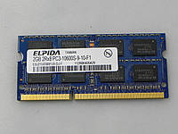 SODIMM DDR3 PC3 2 GB оперативна пам'ять ELPIDA PC3-10600S-9-10-F1 2GB 2RX8 для ноутбука. бу