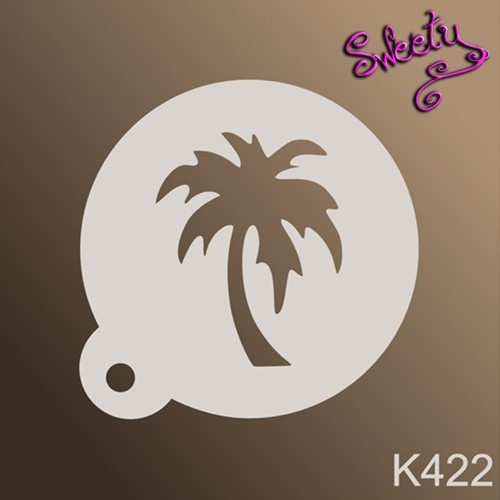 Трафарет для аквагриму багаторазові Пальма, Stencils by Sweety, фото 1