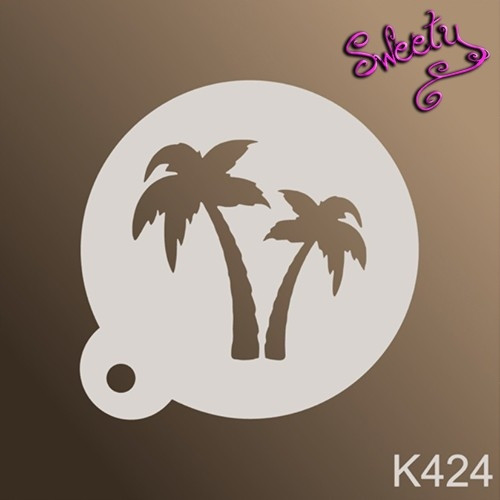 Трафарет для аквагриму багаторазові Пальми, Stencils by Sweety, фото 1