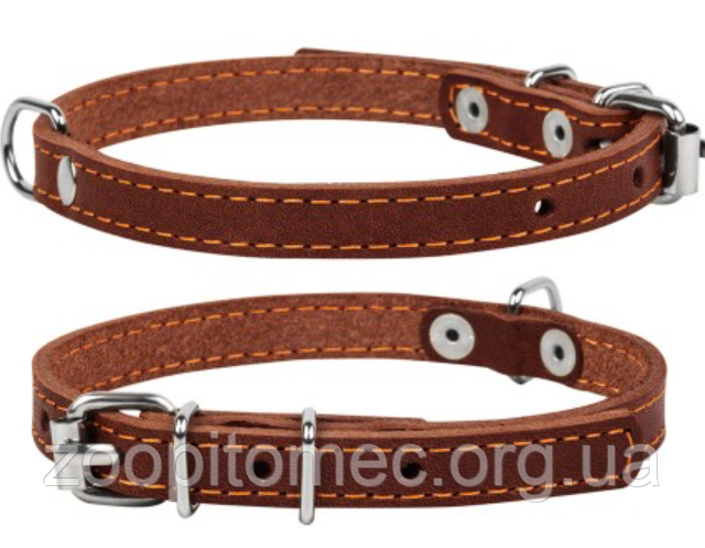 Нашийник CoLLaR" одинарний (шир.20 мм, довж.32-40 см) коричневий"