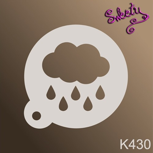 Трафарет для аквагриму багаторазові Дощ, Stencils by Sweety, фото 1