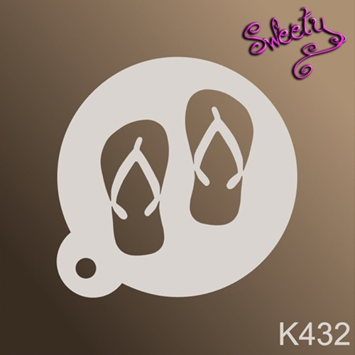 Трафарет для аквагриму багаторазові капці, Stencils by Sweety, фото 1