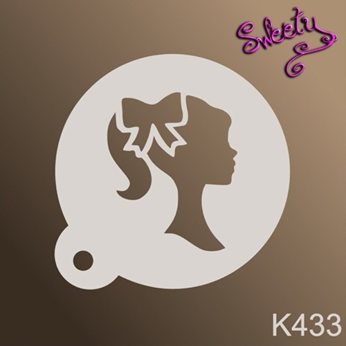 Трафарет для аквагриму багаторазові Барбі, Stencils by Sweety, фото 1