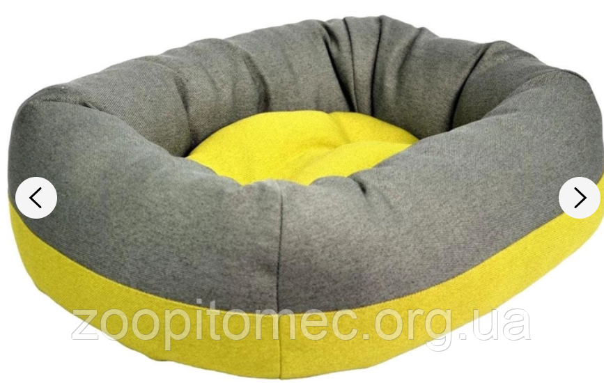 Лежак Matys Магнус No1 40 х 50 х 22 см овал Салатовий+сірий, фото 1