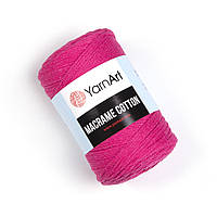 Хлопковый шнур плетеный YarnArt Macrame Cotton, Фуксия №771, (Янарт Макраме котон) 250 г, 225 м, нити для