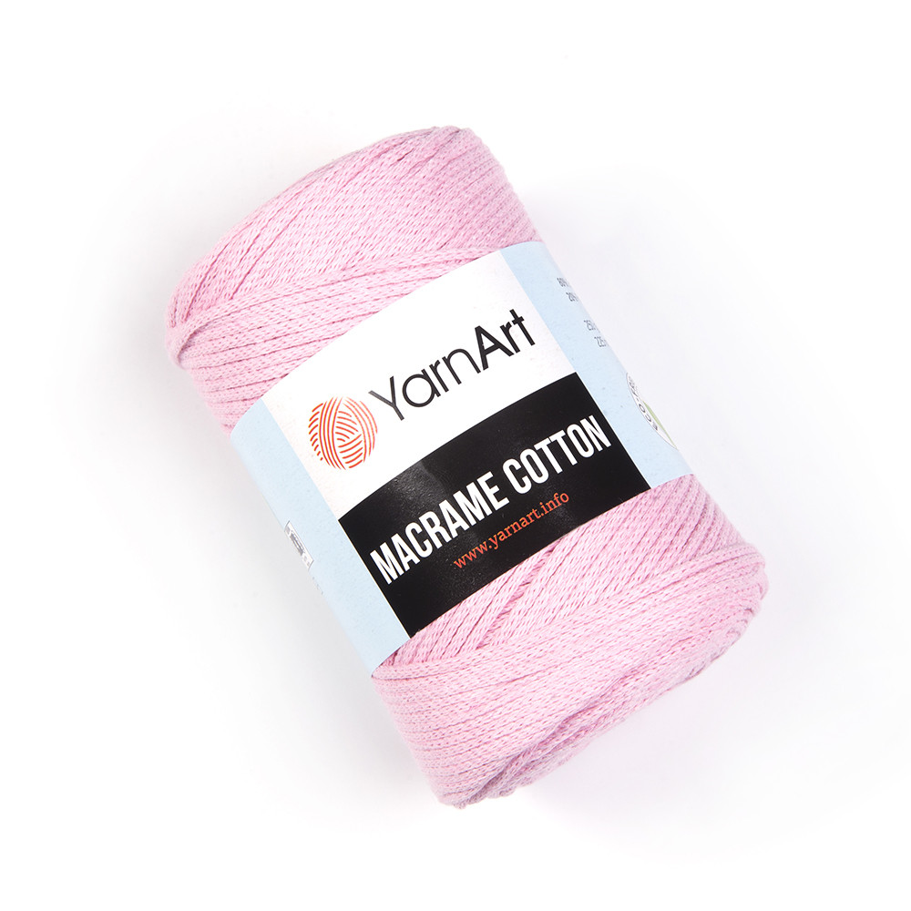 Бавовняний шнур плетений YarnArt Macrame Cotton Пудра №762 (Янарт Макраме котон) 250г 225 м, нитки