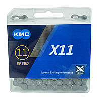 Ланцюг KMC X11 Gray 118 ланок (1/2"х11/128") 11 швидкостей, з замком