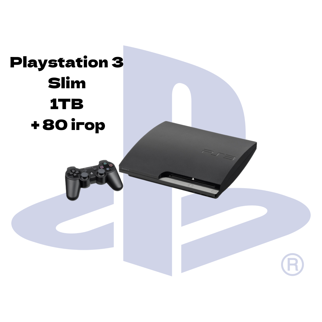 Sony Playstation 3 Slim 1 TB (БУ) + ігри