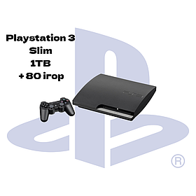 Sony Playstation 3 Slim 1 TB (БУ) + ігри