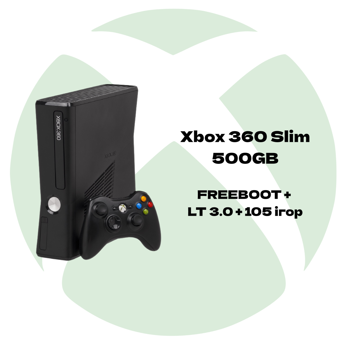 Xbox 360 Slim 500GB (Freeboot + LT 3.0 + игры) Б/У - фото 1 - id-p701876503