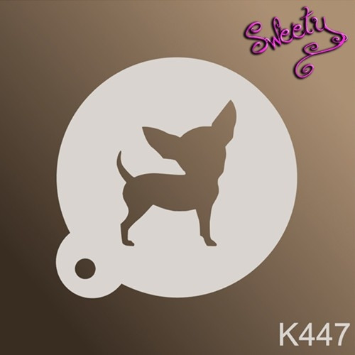 Трафарет для аквагриму багаторазові Чихуахуа, Stencils by Sweety, фото 1